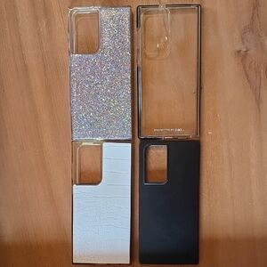 Samsung Galaxy S22 Ultra Case Bundle  Flaunt Glitter Croc + D3O Clear Protective